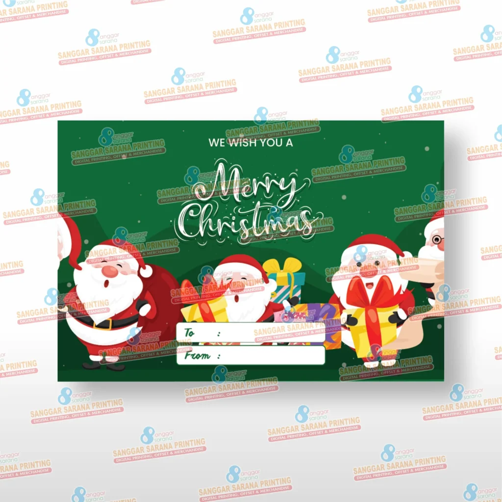 Ide Desain Kartu Ucapan Selamat Natal yang Kreatif dan Berkesan THANKS CARD NATAL DARK GREEN A min