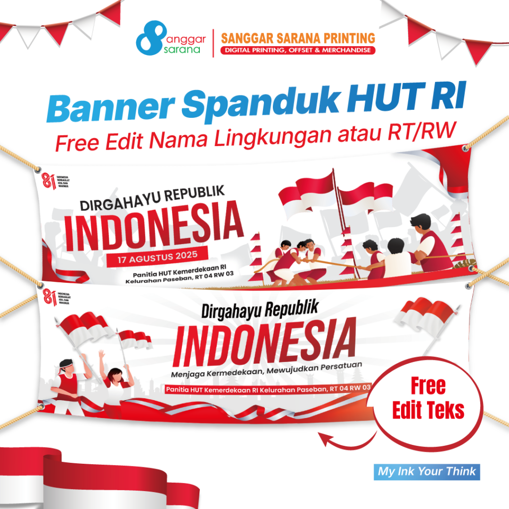 Panduan ukuran spanduk kemerdekaan 17 Agustus